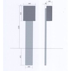 Postkassestander til OUTFIT L990 postkasse