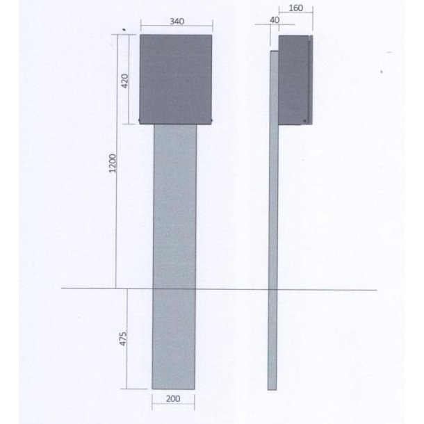 Postkassestander til OUTFIT L990 postkasse