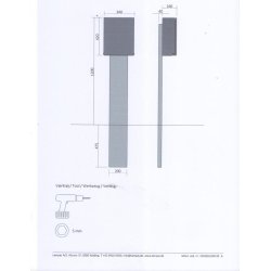 OUTFIT L990 Design postkasse - SORT