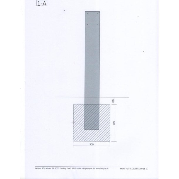 OUTFIT L990 Design postkasse - SORT