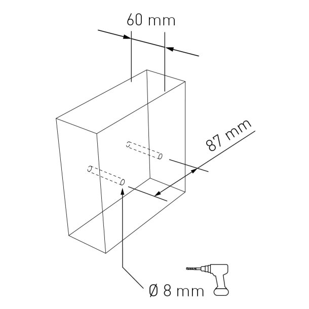 15 cm. Sort Rustfritstl Husnummer "Modern"