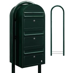 Postkasseanlg 3 familier - BobiTrio SORT GRN