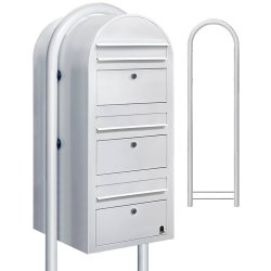 Postkasseanlg 3 familier - BobiTrio HVID