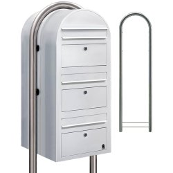 Postkasseanlg 3 familier - BobiTrio HVID