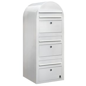 Postkasseanlg 3 familier - BobiTrio HVID