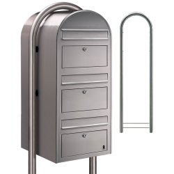 Postkasseanlg 3 familier - BobiTrio RUSTFRITSTL