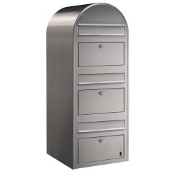 Postkasseanlg 3 familier - BobiTrio RUSTFRITSTL