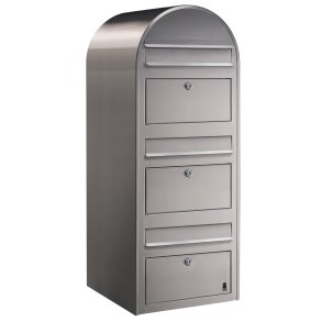 Postkasseanlg 3 familier - BobiTrio RUSTFRITSTL