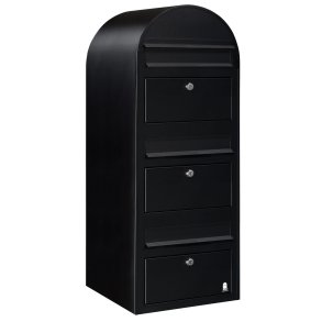 Postkasseanlg 3 familier - BobiTrio SORT STRUKTUR