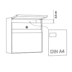 Valencia Sort Postkasse