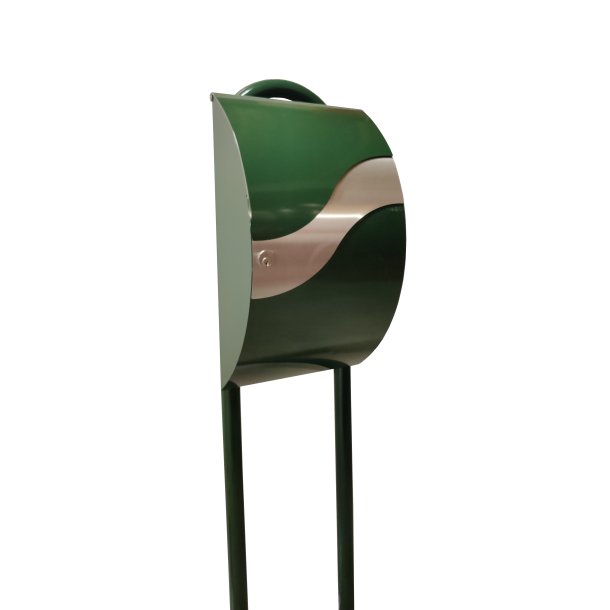 MEFA Wave Postkasse - RacingGreen lakering - Rustfri B�lge