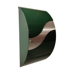 MEFA Wave Postkasse - RacingGreen lakering - Rustfri B�lge