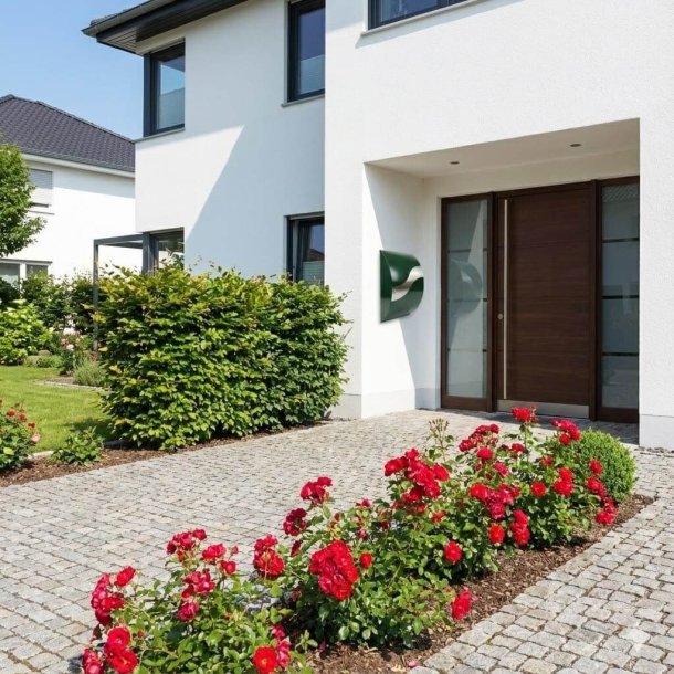 MEFA Wave Postkasse - RacingGreen lakering - Rustfri B�lge