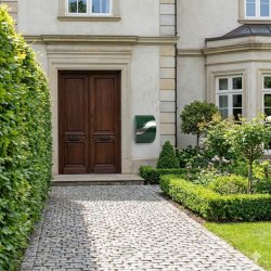 MEFA Wave Postkasse - RacingGreen lakering - Rustfri B�lge