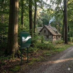 MEFA Wave Postkasse - RacingGreen lakering - Rustfri B�lge