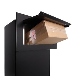 XXL Pakkepostkasse Sort Indbygning - Justerbar Dybde