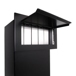 XXL Pakkepostkasse Sort Indbygning - Justerbar Dybde