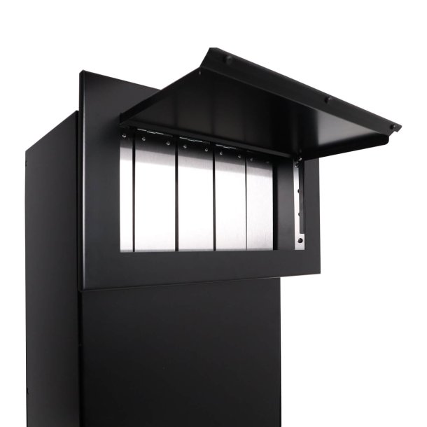 XXL Pakkepostkasse Sort Indbygning - Justerbar Dybde