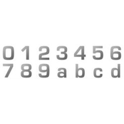 STORE Husnumre Rustfritstl 48 cm. -  0 1 2 3 4 5 6 7 8 9 A B C D