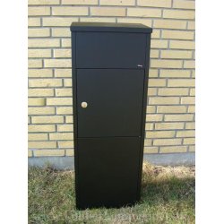 Pakke postkasse ALLUX 600S sort. med Cylinderls