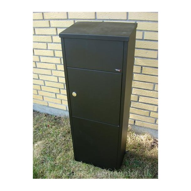 Pakke postkasse ALLUX 600S sort. med Cylinderls