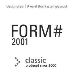 Designpostkasse Keilbach med mat glas front