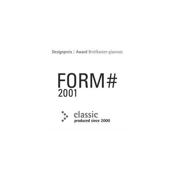 Designpostkasse Keilbach med mat glas front