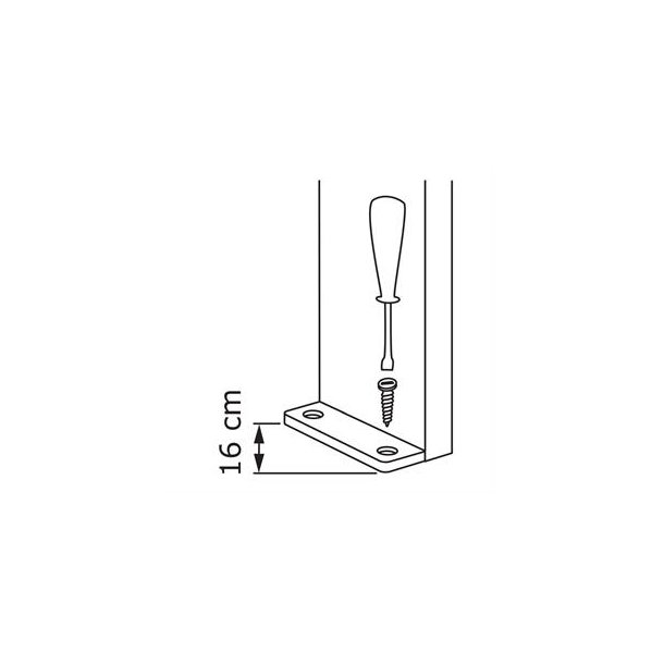 Sort BASE standard postkasse med stander - med skjult ls