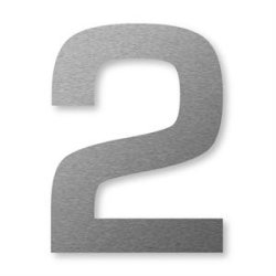 STORE Husnumre Rustfritstl 48 cm. -  0 1 2 3 4 5 6 7 8 9 A B C D