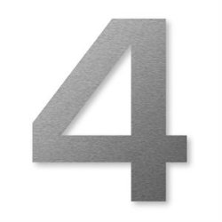 STORE Husnumre Rustfritstl 48 cm. -  0 1 2 3 4 5 6 7 8 9 A B C D