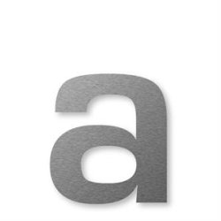 STORE Husnumre Rustfritstl 48 cm. -  0 1 2 3 4 5 6 7 8 9 A B C D