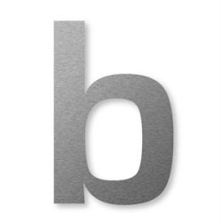 STORE Husnumre Rustfritstl 48 cm. -  0 1 2 3 4 5 6 7 8 9 A B C D