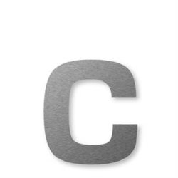 STORE Husnumre Rustfritstl 48 cm. -  0 1 2 3 4 5 6 7 8 9 A B C D