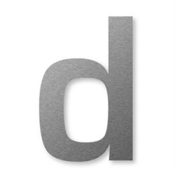 STORE Husnumre Rustfritstl 48 cm. -  0 1 2 3 4 5 6 7 8 9 A B C D