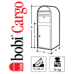 BobiCargo Pakkepostkasse - SORT