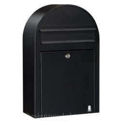 BobiClassic-S Postkasse-st med stander - smal SORT postkasse og buestander