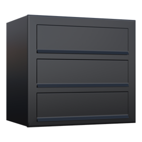 Postkasseanlg 3 enheder i SORT - CUBE