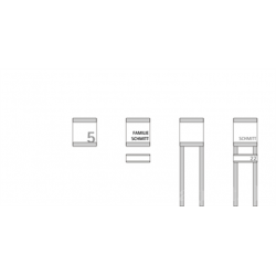 Designpostkasse Keilbach - HVID lakeret front