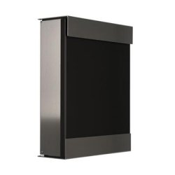 Designpostkasse Keilbach - SORT lakeret front