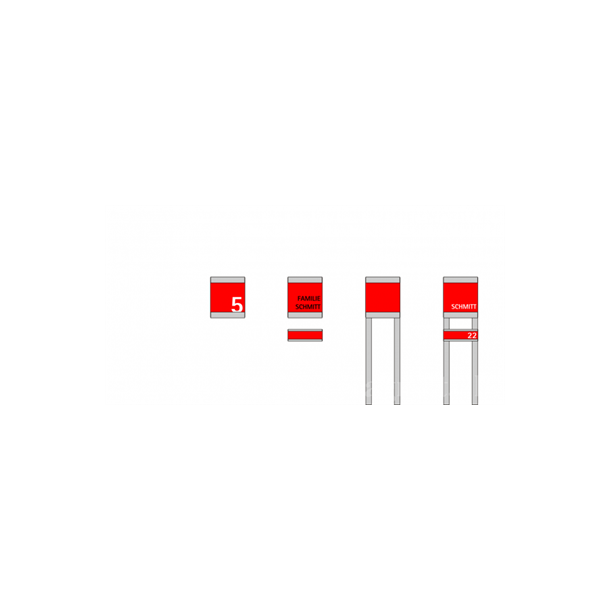 Designpostkasse Keilbach - RD lakeret front