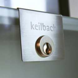 Designpostkasse Keilbach med mat glas front