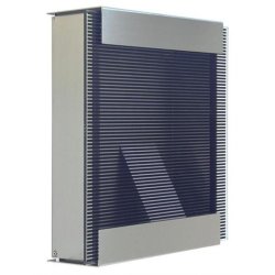 Designpostkasse Keilbach - Glas front med sorte striber