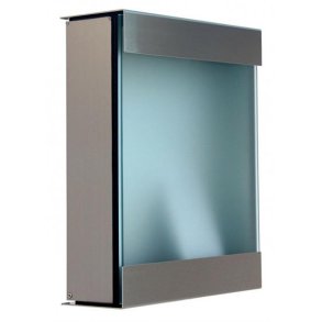 Designpostkasse Keilbach med mat glas front
