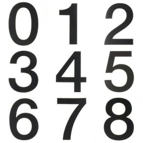 SORT eller HVID Husnummer 