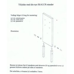 IKALUX Pladestander i aluminium.