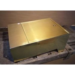 MESSING Indbygningpostkasse - Komplet - til mur / mur-sjle