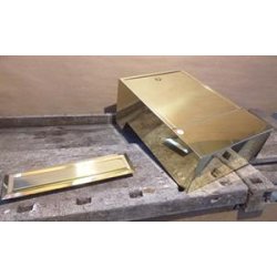 MESSING Indbygningpostkasse - Komplet - til mur / mur-sjle