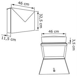 Sort design postkasse med brevklap i Rustfritstl- KUVERT Incl. sort postkassestander