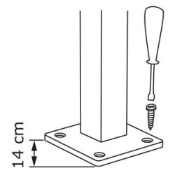 Sort design postkasse med brevklap i Rustfritstl- KUVERT Incl. sort postkassestander