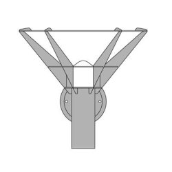 MACON G2 udendrs vglampe - Galvaniseret.